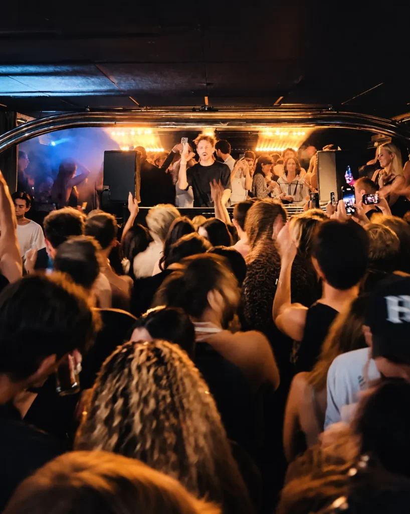 Crowd enjoying a live night at Silencio Club Paris