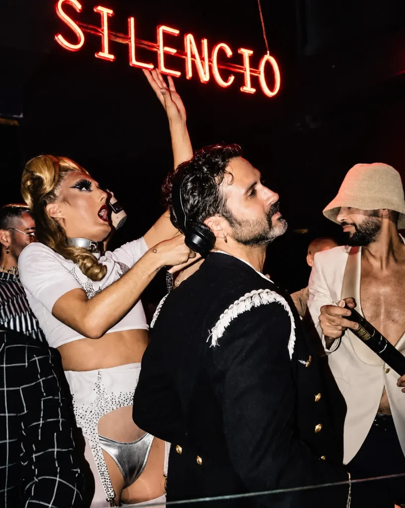 Guests enjoying the nightlife at Silencio Club Paris