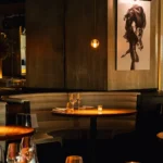 Private dining area with an elegant table setting at STK Milan