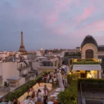 Panoramic Paris city view from The Peninsula Paris