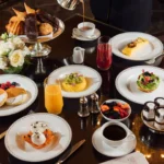 Fine dining dishes and drinks at The Peninsula Paris