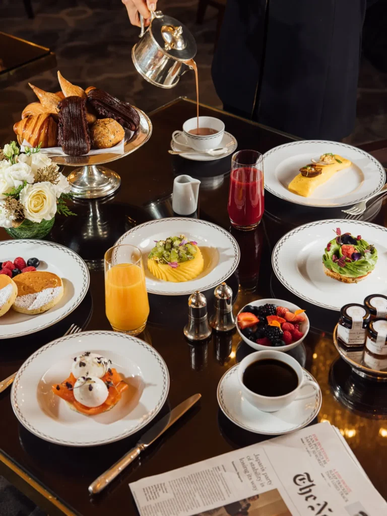 Fine dining dishes and drinks at The Peninsula Paris