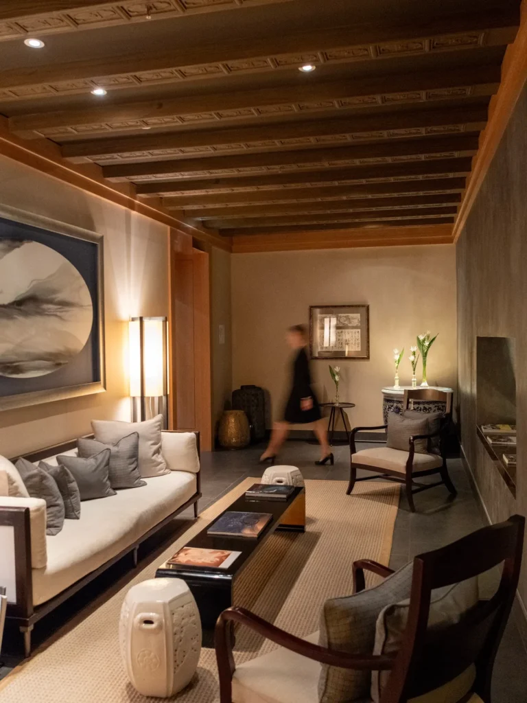 Elegant suite living area at The Peninsula Paris