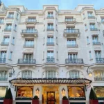 Classic facade of Le Bristol Paris hotel